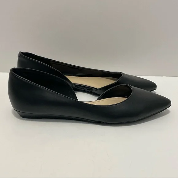 Nine West Saige d'Orsay Women’s Black Ballet Flats Size Size 7.5 Pointed Toe - Picture 6 of 15